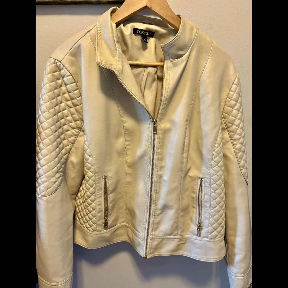 Stylish cream jacket.